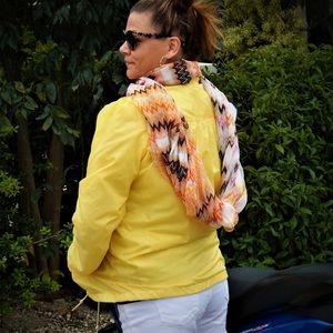 Vintage Yellow Nylon Rain Jacket